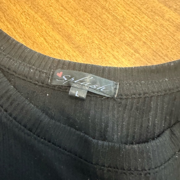 Splash crop ribbed tshirt size large EUC - Picture 3 of 3